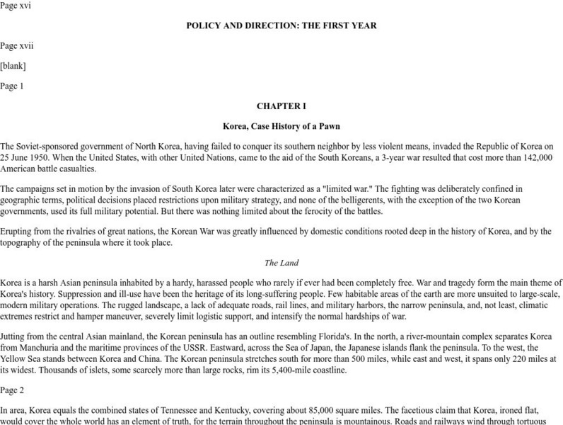 U.s. Army Center of Military History: Korea, Case History of a Pawn Website U.s. Army Center of Military History: Korea, Case History of a Pawn Website