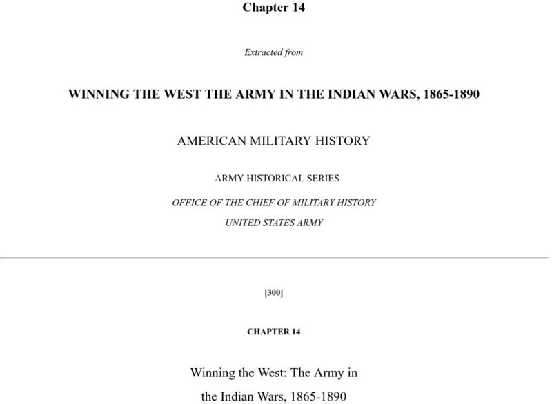 U.s. Army Center of Military History: Winning the West: The Army in the Indian Wars Primary U.s. Army Center of Military History: Winning the West: The Army in the Indian Wars Primary