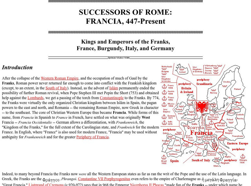 Friesian School: Successors of Rome: Francia, 447 Present Website Friesian School: Successors of Rome: Francia, 447 Present Website