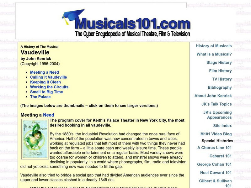 Musicals101.com: Musical Vaudeville and Burlesque Handout Musicals101.com: Musical Vaudeville and Burlesque Handout