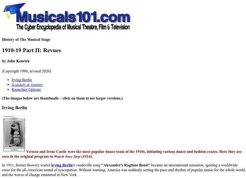 Musicals 101: History of the Musical Stage: Ziegfeld Follies Article Musicals 101: History of the Musical Stage: Ziegfeld Follies Article