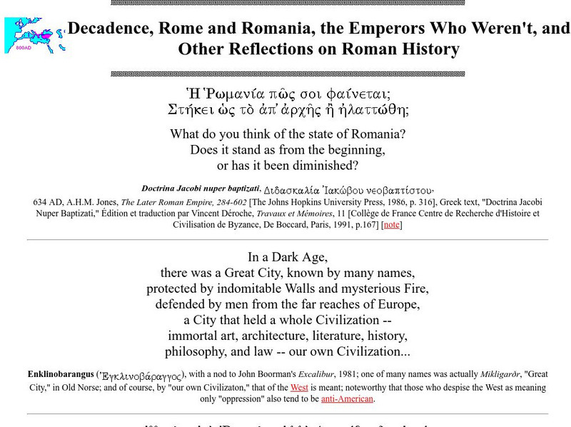 Fresian School: Decadence of Roman History Website Fresian School: Decadence of Roman History Website