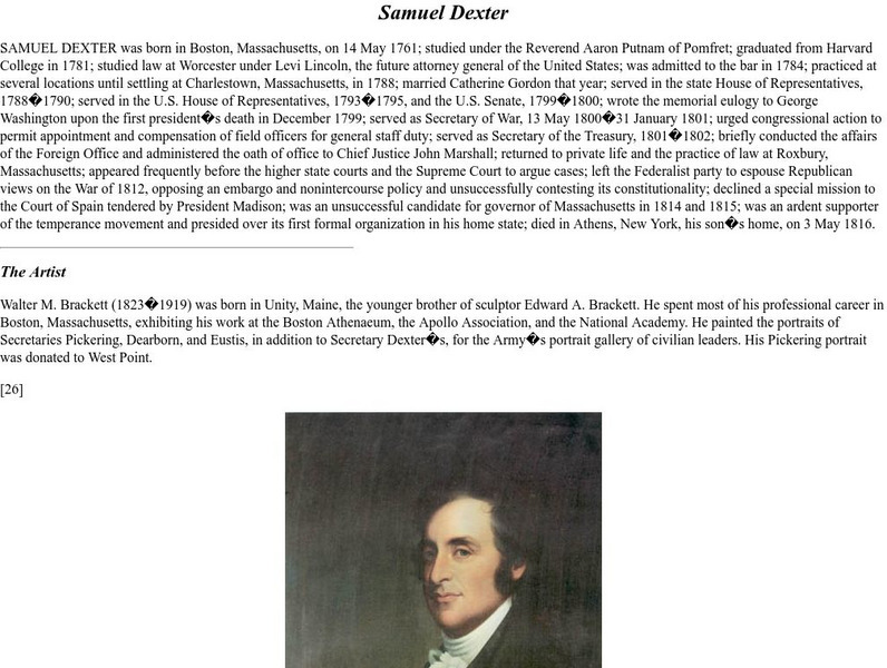 U.s. Army Center of Military History: Samuel Dexter eBook U.s. Army Center of Military History: Samuel Dexter eBook