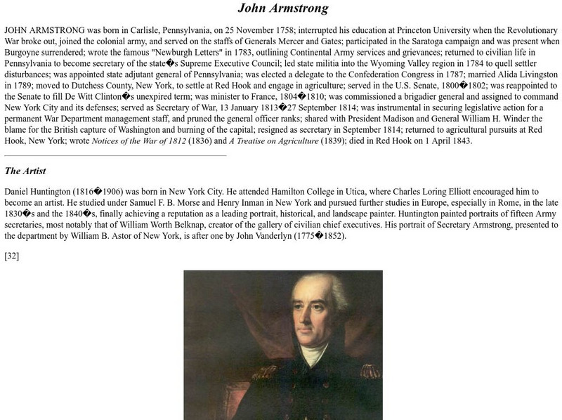 U.s. Army Center of Military History: John Armstrong eBook