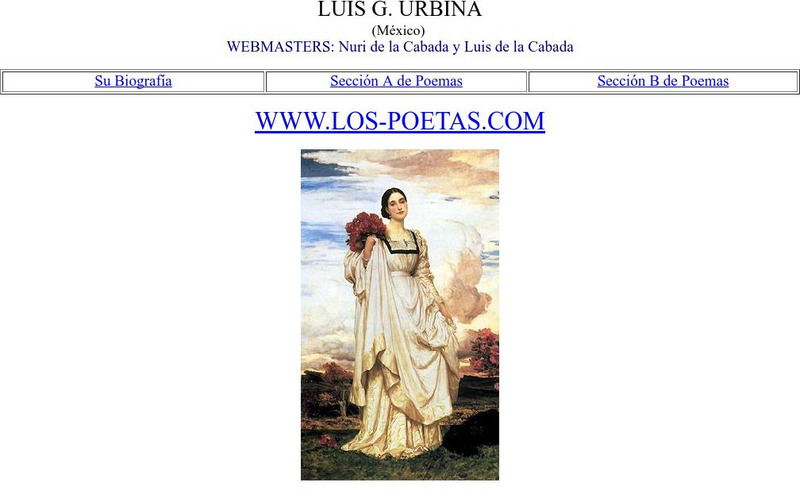 Los Poetas: Luis G. Urbina Website Los Poetas: Luis G. Urbina Website