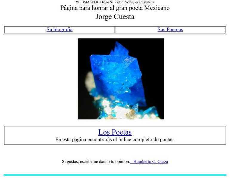 Los Poetas: Jorge Cuesta Website Los Poetas: Jorge Cuesta Website