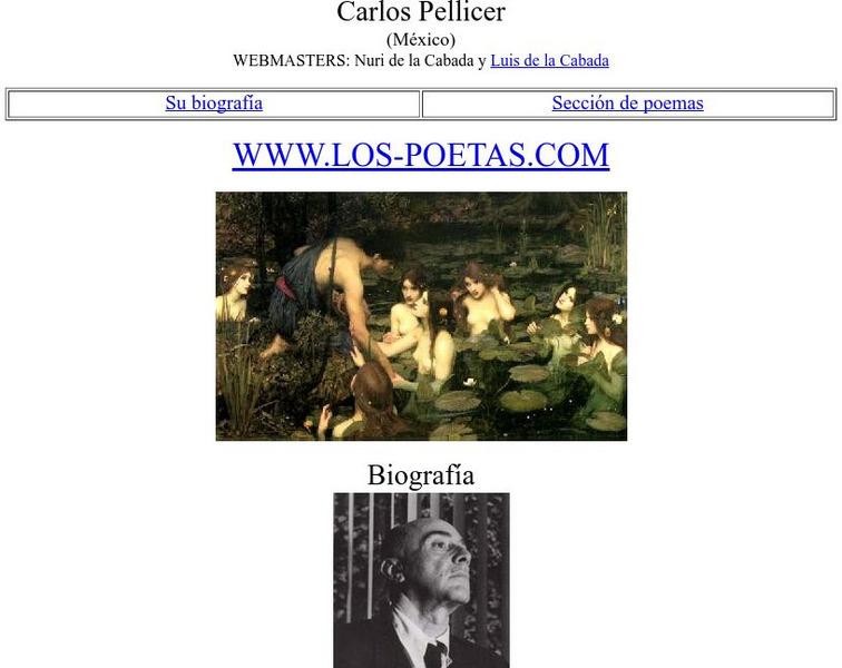 Los Poetas: Carlos Pellicer Website