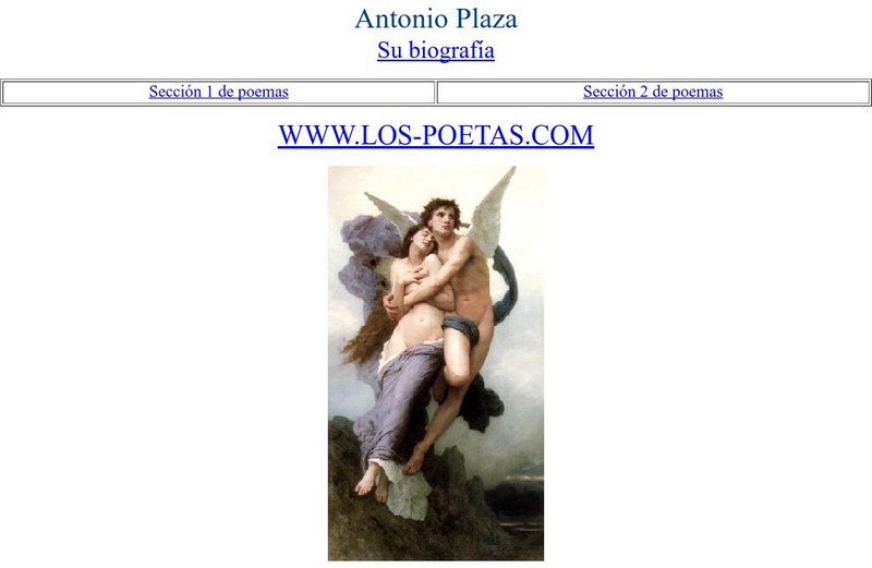Los Poetas: Antonio Plaza Website