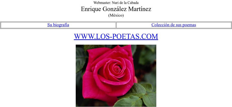 Los Poetas: Enrique Gonzalez Martinez Website