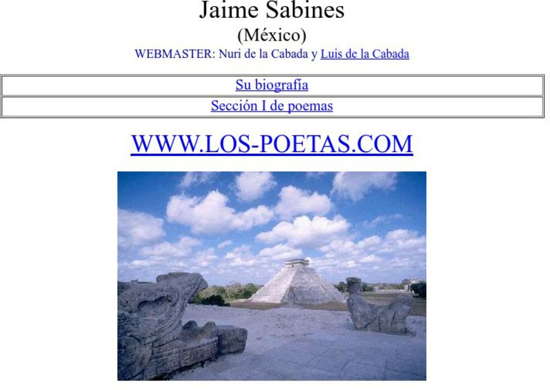 Los Poetas: Jaime Sabines Website