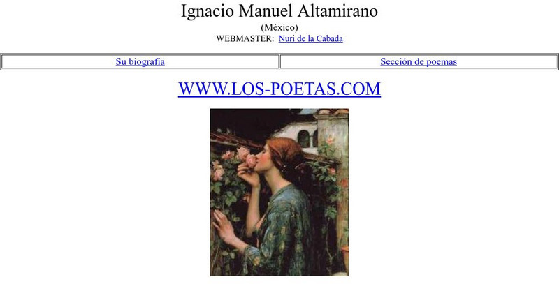 Los Poetas: Ignasio Mauel Altamiro Website Los Poetas: Ignasio Mauel Altamiro Website