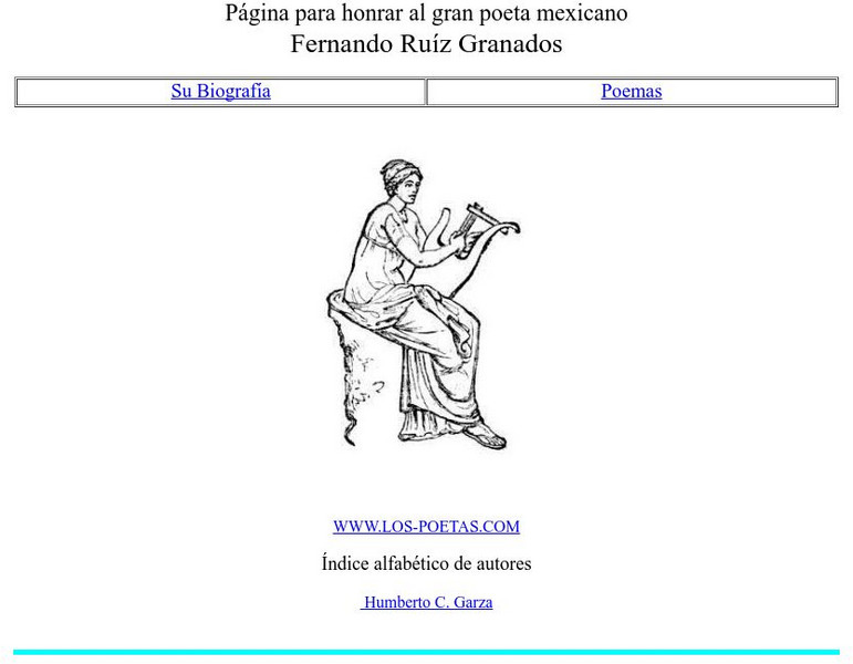 Los Poetas: Fernando Ruiz Granados Website