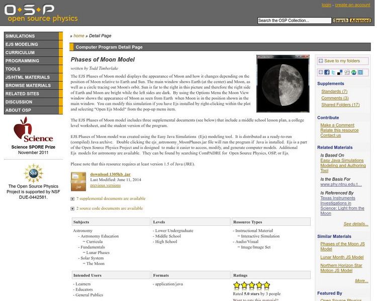 Com Padre Digital Library: Open Source Physics: Phases of the Moon Model Handout Com Padre Digital Library: Open Source Physics: Phases of the Moon Model Handout