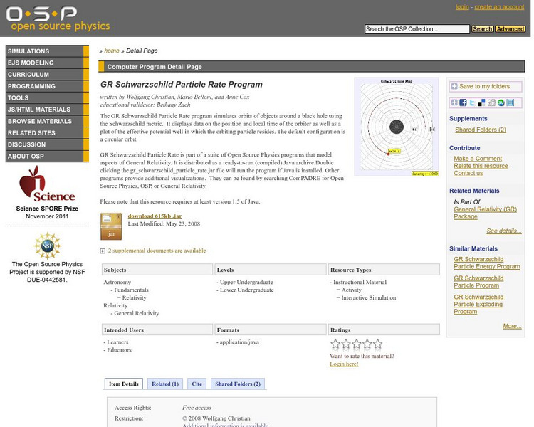 Com Padre Digital Library: Open Source Physics: Particle Rate Program Interactive Com Padre Digital Library: Open Source Physics: Particle Rate Program Interactive