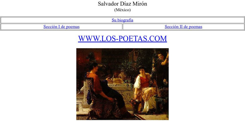 Los Poetas: Salvador Diaz Miron Website Los Poetas: Salvador Diaz Miron Website