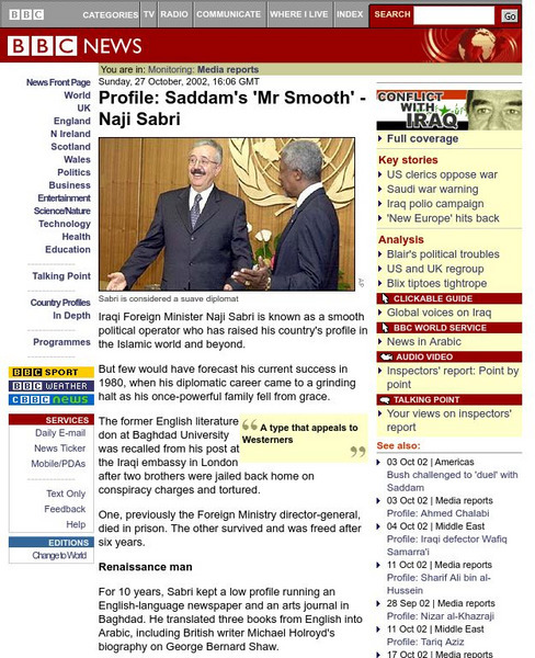 Bbc: Profile: Naji Sabri Article Bbc: Profile: Naji Sabri Article