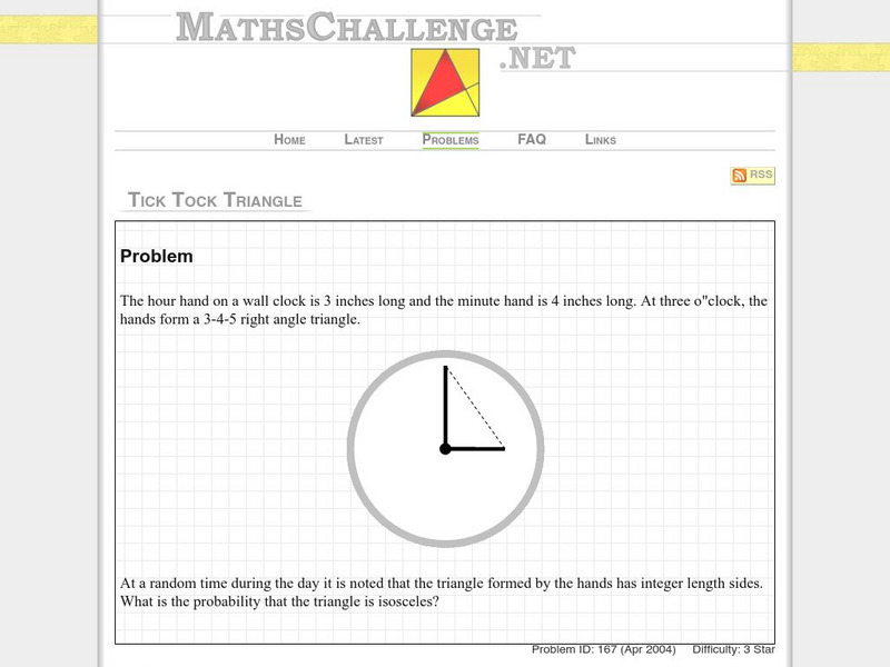 Maths challenge.net: Tick Tock Triangle Activity Maths challenge.net: Tick Tock Triangle Activity