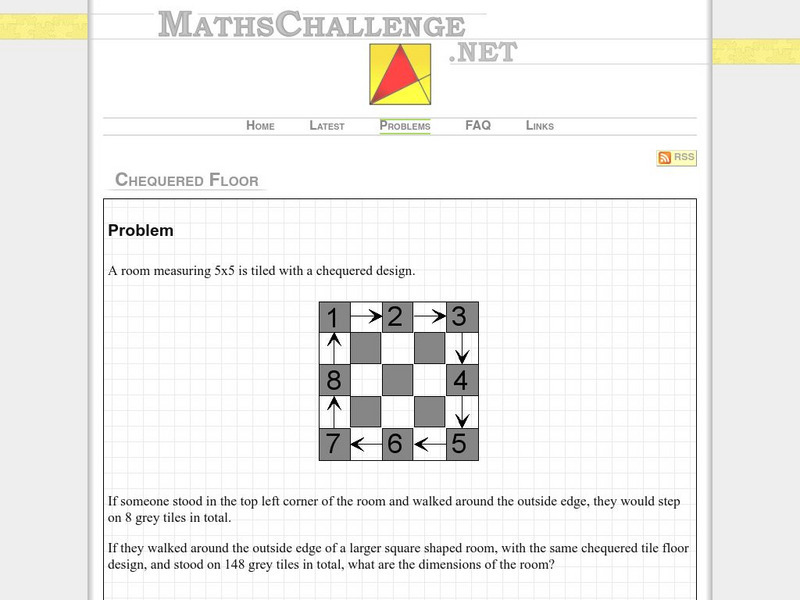 Maths challenge.net: Chequered Floor Unknown Type Maths challenge.net: Chequered Floor Unknown Type