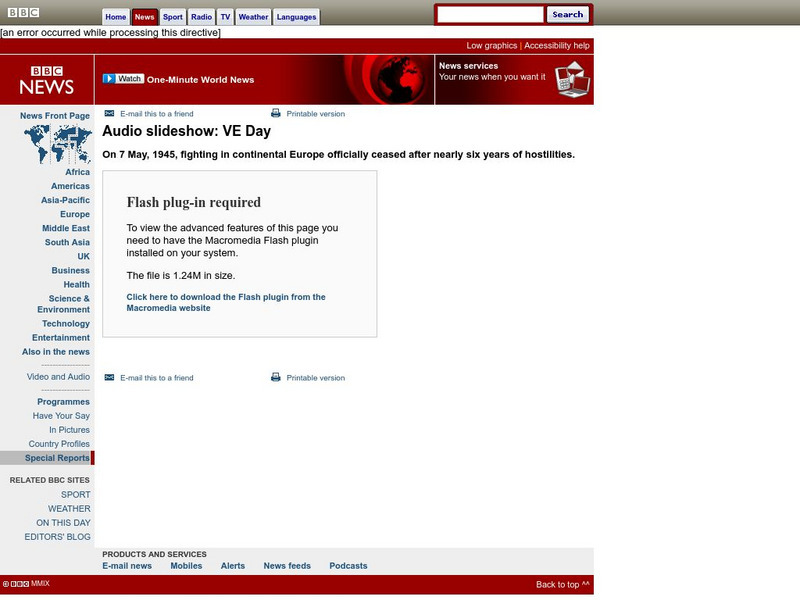 Bbc News: Audio Slideshow: Ve Day Instructional Video