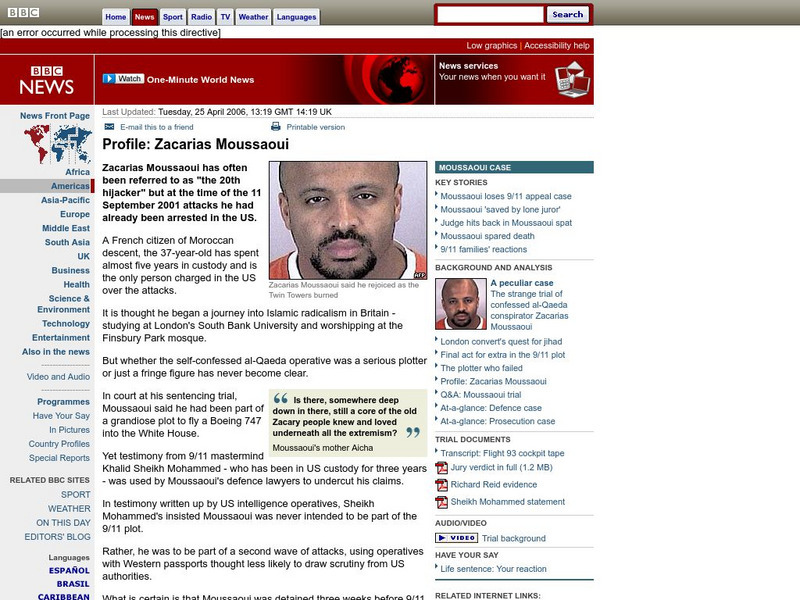Bbc News: Zacarias Moussaoui Handout Bbc News: Zacarias Moussaoui Handout