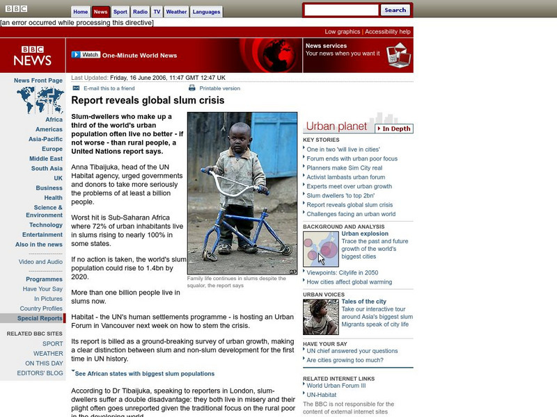 Bbc: Report Reveals Global Slum Crisis Article Bbc: Report Reveals Global Slum Crisis Article