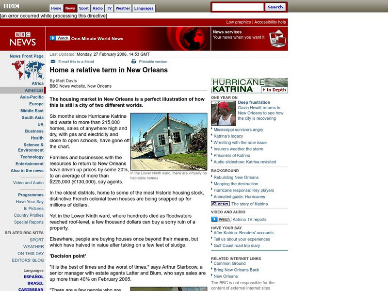 Bbc: Home a Relative Term in New Orleans Article Bbc: Home a Relative Term in New Orleans Article