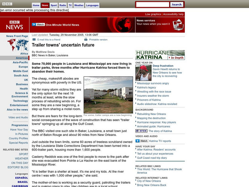 Bbc: Trailer Towns' Uncertain Future Handout Bbc: Trailer Towns' Uncertain Future Handout