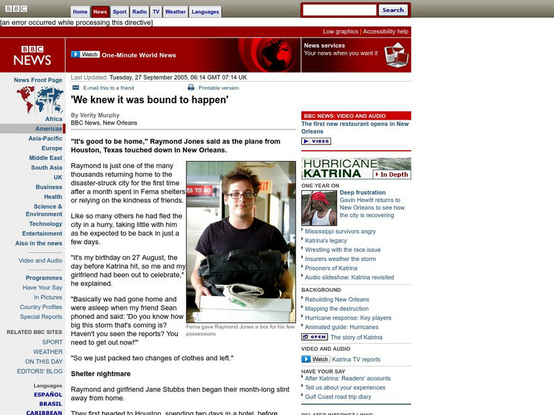 Bbc: 'We Knew It Was Bound to Happen' Handout Bbc: 'We Knew It Was Bound to Happen' Handout