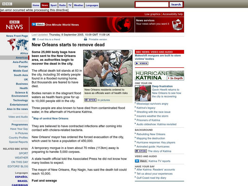 Bbc: New Orleans Starts to Remove Dead Handout Bbc: New Orleans Starts to Remove Dead Handout