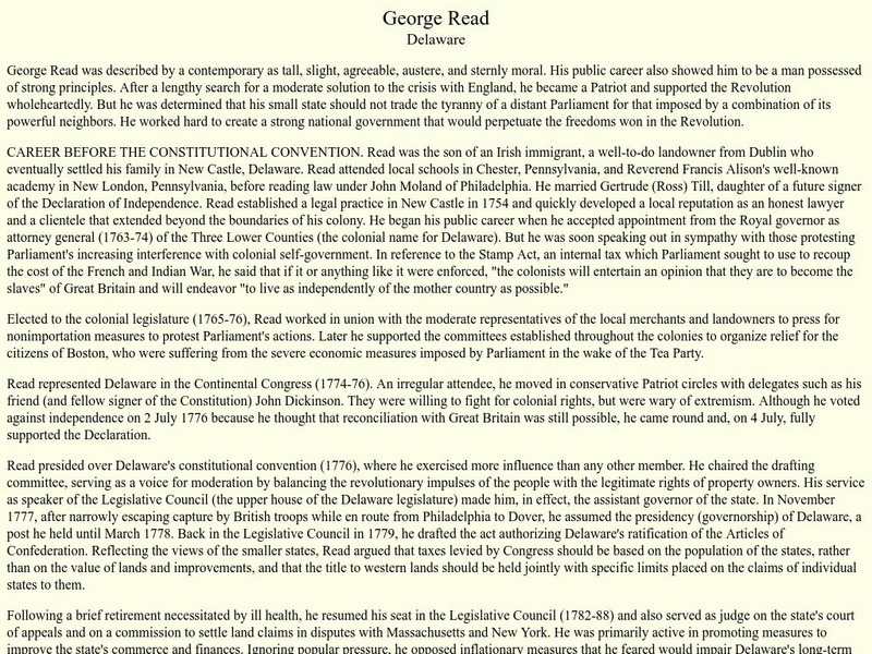 U.s. Army Center of Military History: George Read eBook