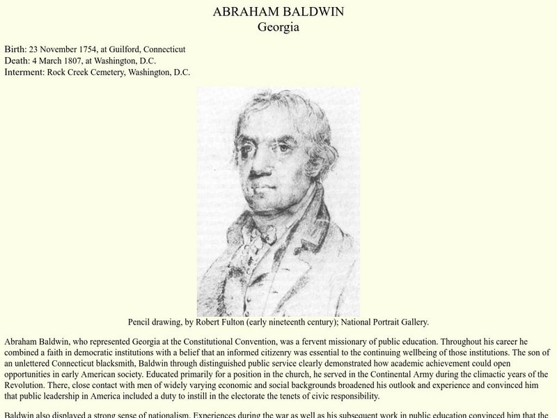U.s. Army Center of Military History: Abraham Baldwin eBook