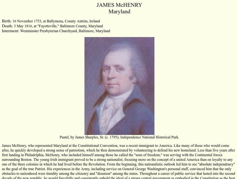 U.s. Army Center of Military History: James Mc Henry eBook