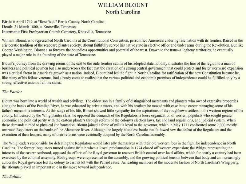 U.s. Army Center of Military History: William Blount eBook U.s. Army Center of Military History: William Blount eBook