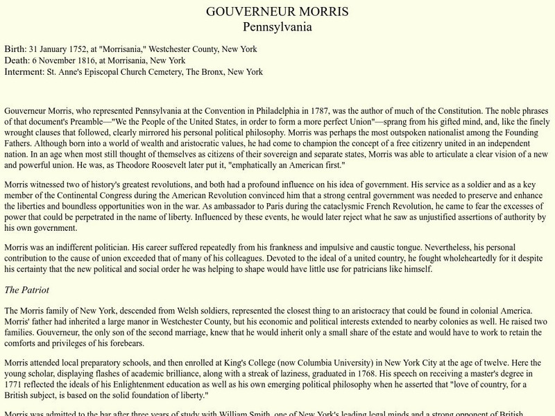 U.s. Army Center of Military History: Gouverneur Morris eBook U.s. Army Center of Military History: Gouverneur Morris eBook