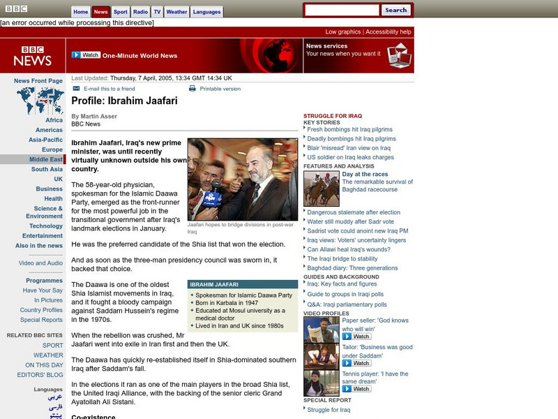 Bbc: Profile: Ibrahim Jaafari Article Bbc: Profile: Ibrahim Jaafari Article