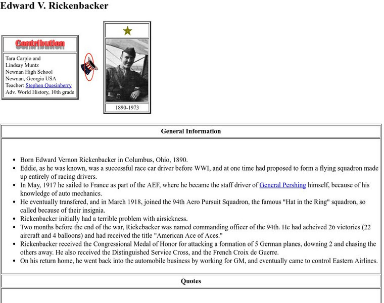 Worldwar1.com: Trenches on the Web: Edward v. Rickenbacker Unknown Type