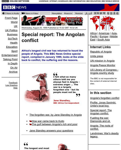 Bbc News: The Angolan Conflict Website Bbc News: The Angolan Conflict Website