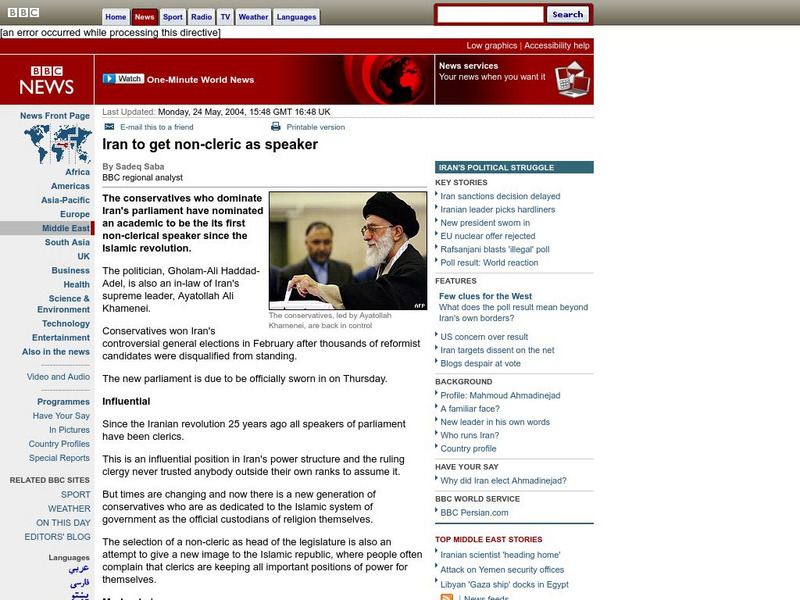 Bbc News: Elections in Iran Handout Bbc News: Elections in Iran Handout