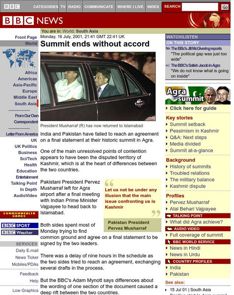 Bbc: Summit Ends Without Accord Article Bbc: Summit Ends Without Accord Article