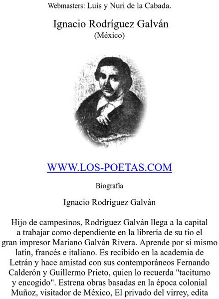 Los Poetas: Ignasio Rodriguez Galvan Website