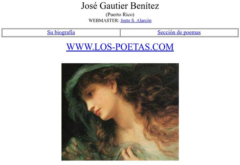 Los Poetas: Jose Gautier Benitez Website Los Poetas: Jose Gautier Benitez Website