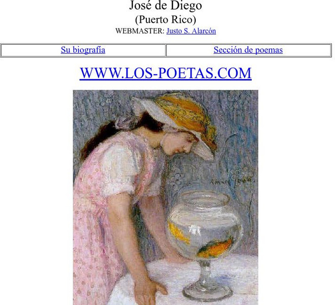 Los Poetas: Jose De Diego Website Los Poetas: Jose De Diego Website