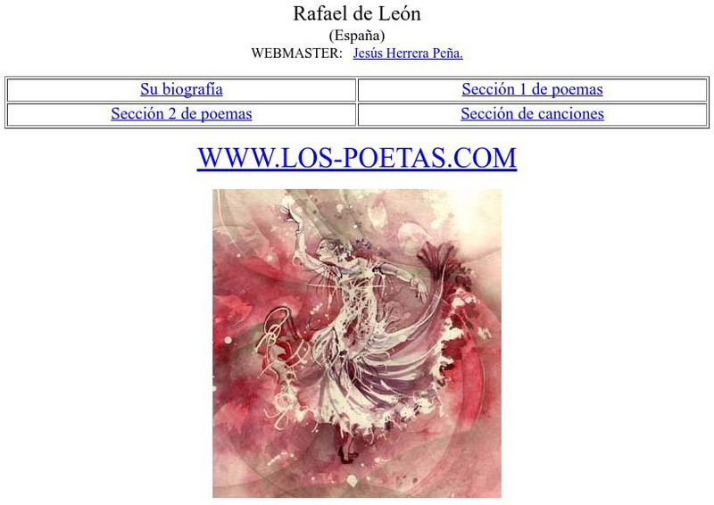 Los Poetas: Rafael De Leon Website