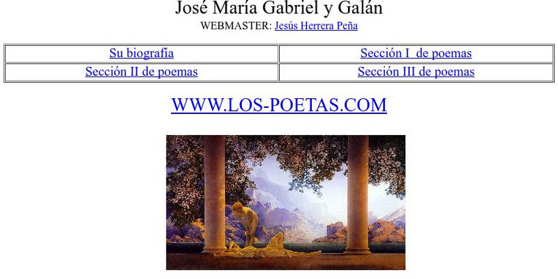 Los Poetas: Jose Maria Gabriel Y Galan Website
