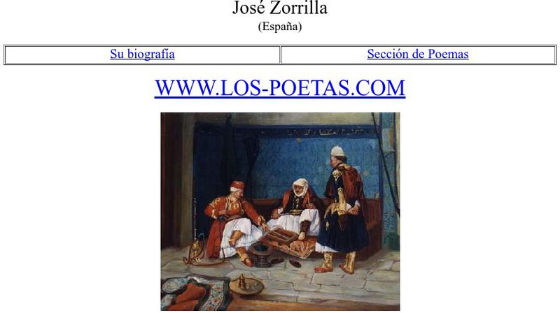 Los Poetas: Jose Zorrilla Website