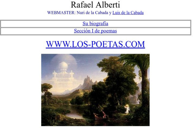 Los Poetas: Rafael Alberti Website