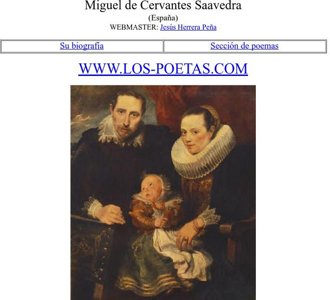 Los Poetas: Miguel De Cervantes Saavedra Website