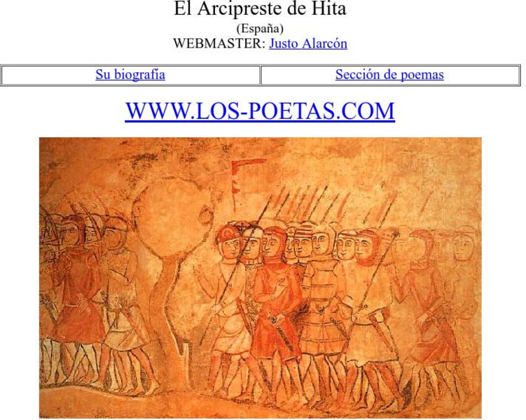 Los Poetas: El Arcipreste De Hita Website