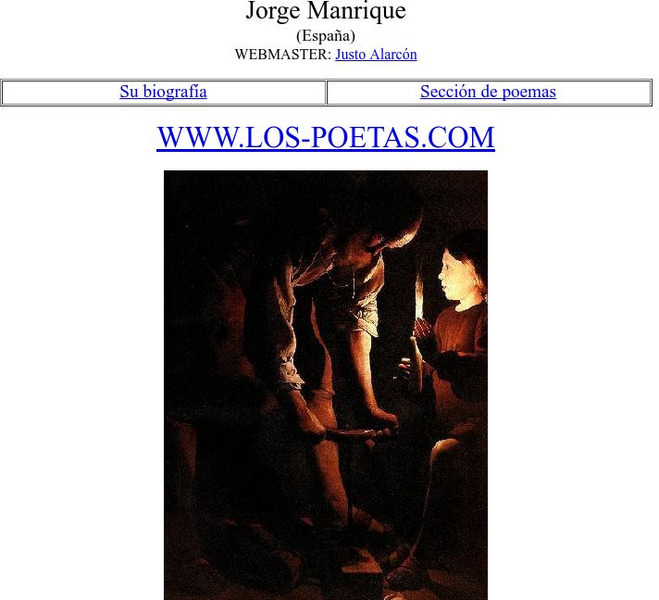 Los Poetas: Jorge Manrique Website
