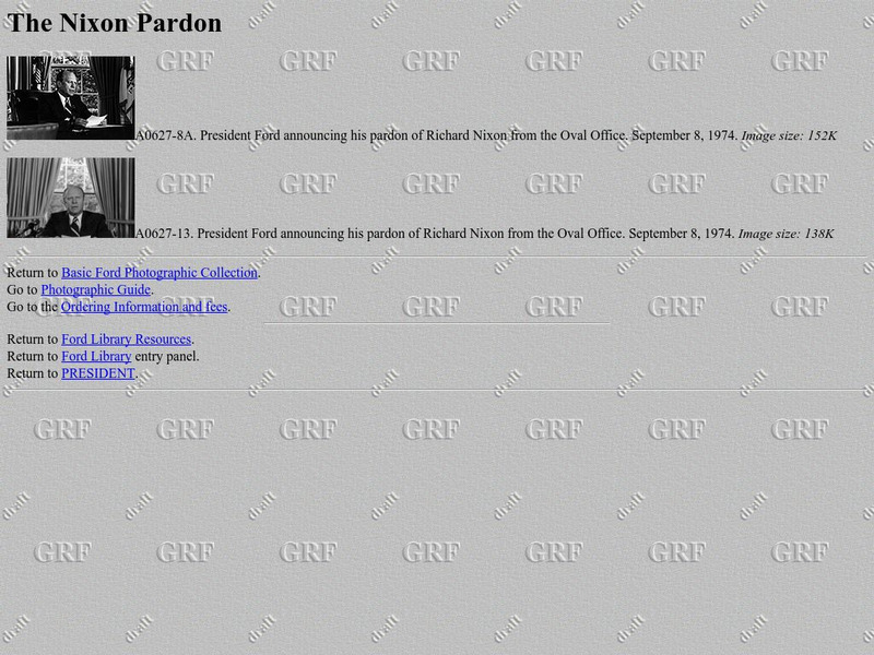 Ibiblio: President Ford Pardons Nixon Graphic Ibiblio: President Ford Pardons Nixon Graphic